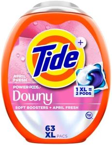Tide Power PODs + Downy Laundry Detergent Pods, 63 Count, Soft Boosters + April Fresh