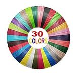 Yungden 3D Pen Filament Refills, 30 Colors PLA 1.75mm for 3D Pen, High Precision 300 Feet 3D Pen Colors, Total 300 Feet, Compatible with MYNT3D, SCRIB3D 3D Pens (Not Used for 3Doodler Pens)