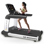 Toning Let's Play Solitaire Commercial Treadmill For Gym I 8 HP Peak AC Motor I Durable Treadmill With Advanced Features For Home And Commercial Use,Black