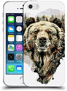 Official Riza Peker Bear Animals Soft Gel Case Compatible for Apple iPhone 5 / iPhone 5s / iPhone SE 2016