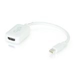 C2G 20CM Mini DisplayPort/Thunderbolt Male to HDMI Female 1080P Adapter White, Full HD Mini DP Compatible with Apple MacBook, Mac Mini, Mac Pro, Microsoft Surface Pro, Dell XPS and More