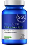 Sisu Ubiquinol QH 100 mg, 60 Soft Gels - Antioxidant CoQ10 Supplement - Energy & Heart Health Support - Non-GMO, Gluten & Dairy Free - 60 Servings