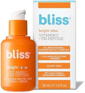 Bliss Bright Idea Vitamin C + Tri-Peptide Collagen Brightening Face Skincare Serum - Anti Aging, Reduces Dark Spots, Boosts Skin Elasticity - Clean - Vegan & Cruelty-Free - 1 Fl Oz