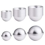 Petutu 30Pieces- Bath Bomb Mold Kit, 15 Set 3 Size Mold & Bath Bombs Press For DIY Making Supplies