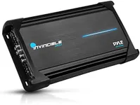 Pyle 18” Class AB Mosfet Amplifier - Invincible Series Bridgeable Amp, 6 Channel 3000 Watts Max, Mosfet PWM Power Supply, High-Current Dual Discrete Drive Stages, Wireless BT Audio Interface