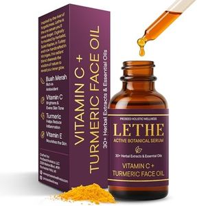 LETHE Vegan Botanical Face Serum – Vitamin C & 50 Natural Extracts & Essential Oils – Improves Skin Tone, Firmness & Smoothness – Natural Skincare for Dark Spots & Uneven Skin Tone – 1oz