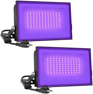 Onforu 100W LED Black Light, Blacklight for Glow Party with Plug, 2 Pack