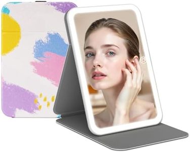 Rechargeable Travel Lighted Makeup Vanity Mirror with PU Leather Cover