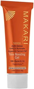 Makari Extreme Argan & Carrot Oil Tone Boosting Face Gel (1 oz) | Even Toning & Anti-Aging Treatment for Acne, Sun Spots, Freckles, and Wrinkles | Tightening Gel with Organiclarine