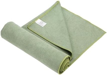 Yoga Towel Ground and Grip Soft Yoga Mat Towel (73 in x 26 in) Tranquil Sage Green Yoga Towel Non Slip Easy Clean Yoga Mat Towel Non Slip for Hot Yoga Sweat Absorbent Hot Yoga Towel Hot Yoga Mat Towel