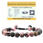 Crystal Heaven Certified Rhodonite Bracelet For Women Men With Healing Crystal And Reiki Stone - Beautiful Gemstone Adjustable Beaded Bracelet For Balance, Harmony & Positive Energy