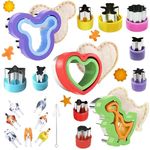 Vegetable Fruit Cutters Shapes Set 12pcs, Mini Cookie Cutters, Fruit Shape Cutters for Kids and Bento Box Lunch