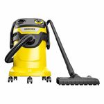 KARCHER Wet & Dry Vacuum Cleaner Wd 5 V, 1100 Watts, 25 litres Tank Capacity, Use, Car Cleaning, Furniture Blower Function, Fleece Filter Bag, Platic Body (Yellowcartridge, 1 Count)