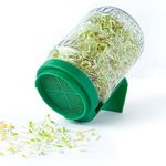 sprout-me Sprout Maker Box|Hygienic Glass Sprout Maker Jar With Air Ventilation-Organic, Fresh Sprouted Grains Seeds, Ragi Beans Sprout Maker Jar For Living Healthy Life-720 Ml, Green