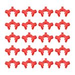 uxcell Lab Joint Clip Plastic Clamp Mounting Clips for 19/22 or 19/38 Glass Taper Joints Laboratory Connector Red 20Pcs