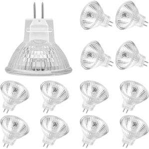 Simusi GU4 Halogen Light Bulbs, MR11 12 V 35 W Halogen, MR11 Halogen 35 W Ceiling Bulbs, 2 Pin Dimmable, Halogen Spot Bulbs, Halogen Reflector 2700 K Warm White, Pack of 12