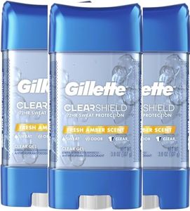 Gillette Clear Gel Antiperspirant, Fresh Amber, 3.8 oz, 3-Pack