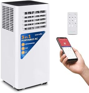 SereneLife SLPAC805W.6 Portable Air Conditioner-Compact Home A/C Cooling Unit with Built-in Dehumidifier & Fan Modes, Includes Window Mount Kit (8,000 BTU), White