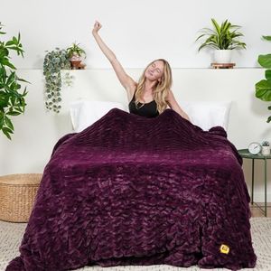 Big Blanket Co Cloud Luxe Plum | 8' x 8' Ultra-Plush Cloud Blanket | Incredibly Soft, Machine Washable | Luxury Oversized Throw