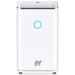 NETTA 20L/Day Low Energy Dehumidifier - Digital Control Panel, Continuous Drainage, Auto Restart, 24 Hour Timer, 6.5L Tank - For Damp, Mould Control, Laundry Drying