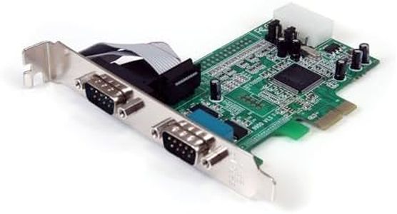 StarTech.com 2-port PCI Express RS232 Serial Adapter Card - PCIe RS232 Serial Host Controller Card - PCIe to Dual Serial DB9 Card - 16550 UART - Expansion Card - Windows & Linux (PEX2S553)