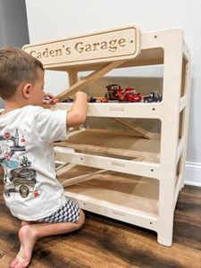 Car Storage & Garage Display Shelf – Car Parking Ramp Organizer for Kids, Birthday Gift – Caden (Small)