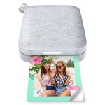 HP Sprocket 2x3 (5.1x7.5 cm) Instant Smartphone Photo Printer, Portable Color Wireless Mobile Printer, Zink Sticky-Back Photos, Print from App on Compatible iOS & Android Devices with Bluetooth, White