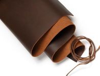 Genuine Leather Sheet for Leather Crafts – Includes 1 Sheet (12"x24")+ Leather Cord (36") - Full Grain Buffalo Leather, Workshop Crafting Leather Great for Leather Jewelry, Leather Wallets, Arts