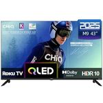 CHiQ U43QM9K 43 inch 4K Smart QLED Roku TV, 4K UHD, HDR10 HLG, Dolby Audio, Works with Alexa, DVB-T/T2, Support Apple Air-Play, Google Assistant, Prime Video, HDMI2.1, USB2.0