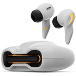 Boult Audio UFO Truly Wireless in Ear Earbuds with 48H Playtime, Built-in App Support, 45ms Low Latency Gaming, 4 Mics ENC, Breathing LEDs, 13mm Bass Drivers Ear buds TWS, Made in India (White Opal)