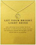 Fashion Sun Necklace Clavicle Chain Sunlight Sunshine Pendant Necklace With Message Card Friendship Dainty Gold Silver Jewelry (moon sun yellow)