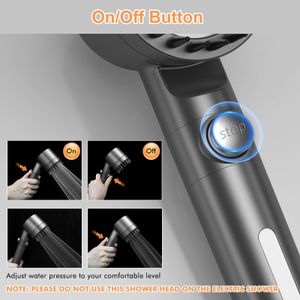 MEKO Hard Water Filter Shower Head – Grey