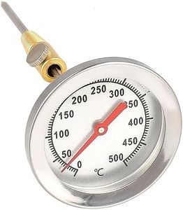 Lantelme - Termómetro analógico con clip de acero inoxidable, para horno, 500 °C
