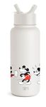 Simple Modern Disney Water Bottle with Straw Lid Vacuum Insulated Stainless Steel Metal Thermos | Gifts Reusable Leak Proof Flask for Gym, Travel | Summit Collection | 32oz Mickey Mouse Dances