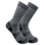 Carhartt mens All-terrain Boot Crew fashion liner socks, Navy, Large