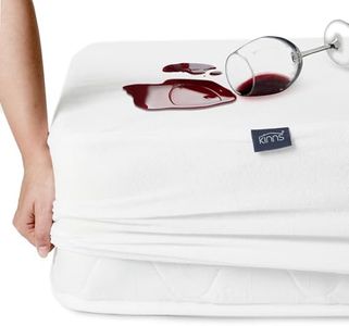 KINNS Waterproof Mattress Protector Single Bed 90x190cm - 100% Pure Cotton Surface, Fits Mattresses up to 30cm Deep - Hypoallergenic, Noiseless, Breathable & Terry Towelling Mattress Cover
