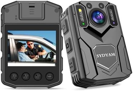 SYDYAM 1440P Body Camera with Audio and Video Wearable, Police Body Cam with Night Vision, 3000mAh Battery, 2K Camcorder Video Camera for Cycling Hiking Meeting Security Guard Daily Patrol (No Card)