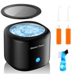 Wuven Ultrasonic Cleaner for Dentures, Invisalign, Mouth Guard, Aligner, Whitening Trays, 43kHz 180ML Portable Ultrasonic Jewelry Cleaner Ultrasonic Retainer Cleaner for Home and Travel Use Black