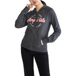 AEROPOSTALE Women's Aero Logo Full Zip Hoodie-Circle/Scripts, Light Heather Grey, Small