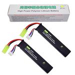 sea jump 2PCS 3S 11.1V 1500mAh 452096 Lithium Battery with Odamiya Connector for Airsoft G36C CAR15 MP5A5 M249 MC51 FNP90 G3A4 Upgrade or Modification and Ether Series of Toy Electric Guns Rifles