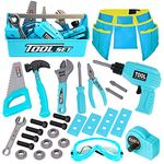 LOYO Kids Tool Set - 30Pcs Pretend Play Tool Toys with Kids Tool Belt, Electric Toy Drill, Construction Tool Box Kit Kids Toys Gift for Boys Age 3 4 5 6 Years Old