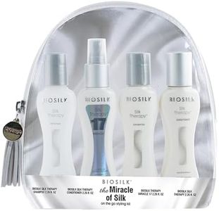 Biosilk The Miracle of Silk Kit | Contains Silk Therapy Shampoo, Conditioner, Original Leave-In Treatment, Miracle 17 Leave-In Treatment | 2.26 Ounces Each | On the Go Styling Kit |