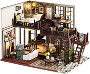 Flever Dollhouse Miniature DIY House Kit Creative Room with Furniture for Romantic Artwork Gift (Time Impression)