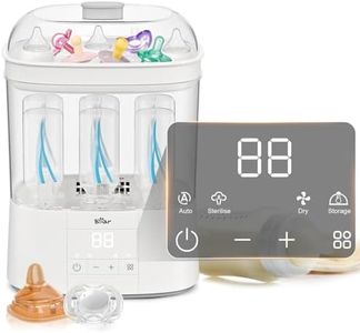 Bear Baby Bottle Sterilizer & Dryer, 4-in-1 Auto Bottle Sterilizer and Dryer with 48H Storge Function, Electric Steam Bottle Sanitizer for Baby stuffs, Baby Bottles & Breast Pump Accessories