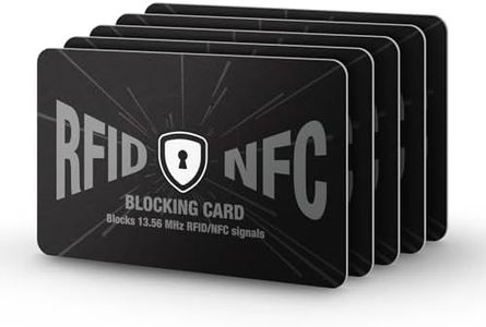 DUGRAFT 5 Pack RFID Blocking Card, One Card Protects Your Entire Wallet, NFC Contactless Signal Blocker, Credit Cards Protector, RFID Cards Blocker