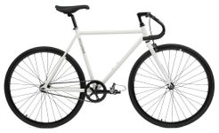 Critical Cycles Classic Fixed-Gear Single-Speed Bike with Pista Drop Bars, White, 49cm/Small