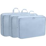 HJLSE Expandable Compression Packing Cubes for Travel - Storage Bag Luggage Packing Organizers - Compression Cubes for Suitcases and Backpacks (Pack of 3)