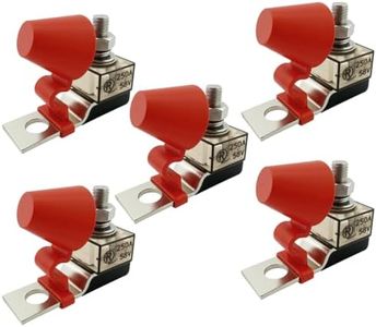 MRBF Terminal Fuses Block Kit- 250Amp 58V DC Max/ IP66 Waterproof Fuse for Boats, Marine, RVs, Solar Systems-Overload Short Circuit Protection-Fits Inverters,Charging Piles,Trolling Motors (5-Pack)