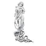 Design Toscano EU5581 Flora Divine Patroness of Springtime Indoor/Outdoor Wall Frieze Sculpture, 15 inches wide, 31 inches tall, Handcast Polyresin, Antique Stone Finish