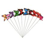 Magideal® Colorful Flying Butterfly On Stick Model Home Garden Lawn Ornament 7X5.5Cm